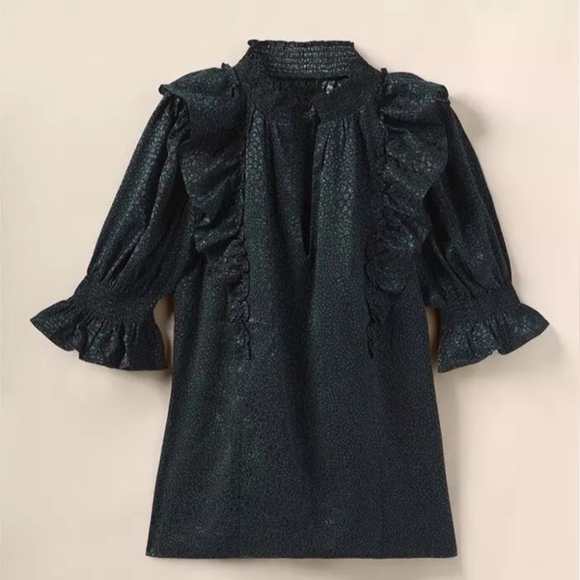 Matilda Jane Good Hart Ruffle It Up Dot Print Blouse - Picture 2 of 7